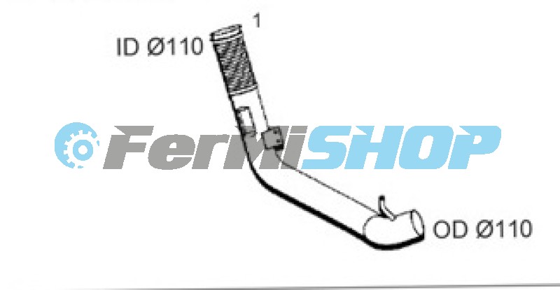 41210895-AS trubka výfuku - prvý diel Iveco Stralis, Eurostar, Eurotech Cursor