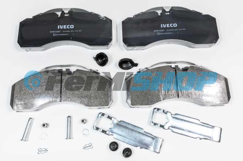 503612267-I doštičky brzdové  Iveco Eurocargo, Eurostar, Eurotech, Stralis, Trakker s opravnou sadou