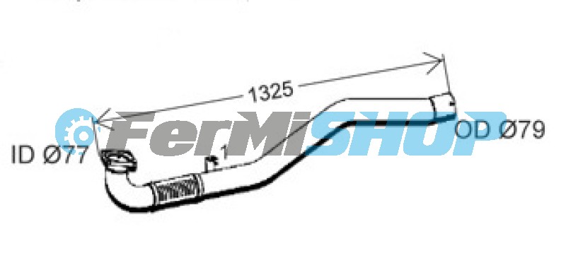 510.1112 trubka výfuku Iveco Eurocargo Tector 6-valec 75E18 - 120E21 Euro 3 
