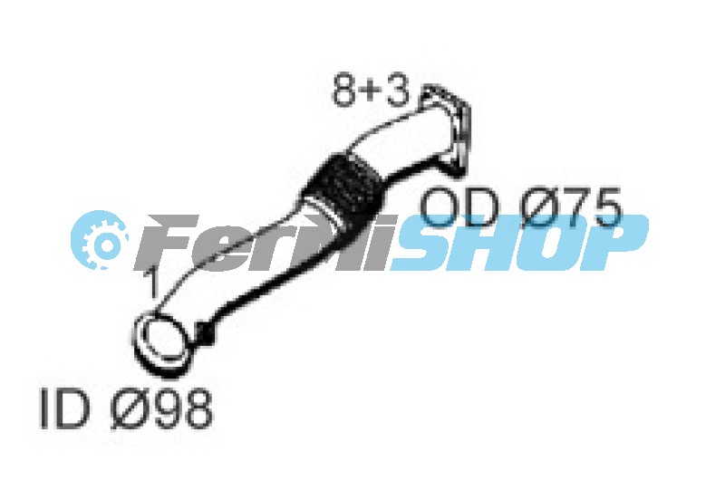 510.1135 trubka výfuku prvý diel od turba Iveco Eurocargo 75E-170E Euro 2