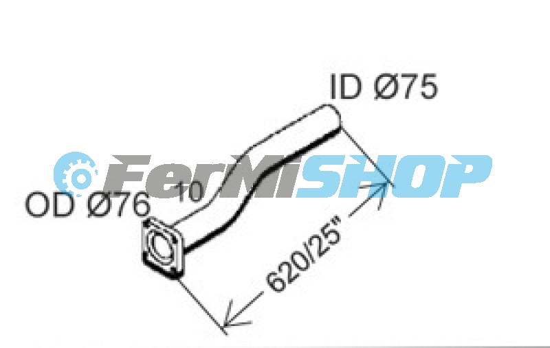 510.5091 trubka výfuku Iveco Eurocargo E2