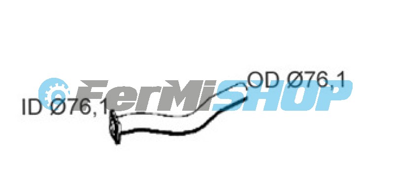 510.5119 trubka výfuku pred tlmičom - druhý diel Iveco Eurocargo 75E14 Euro 2