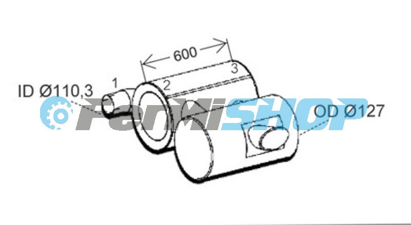 510.7080 tlmič výfuku Iveco Trakker