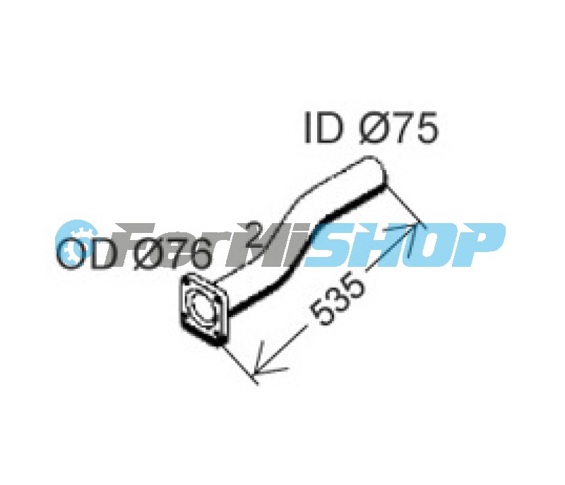 5101141 trubka výfuku medzi motorovkou a tlmičom - druhý diel Iveco Eurocargo E15-E21 Euro 2