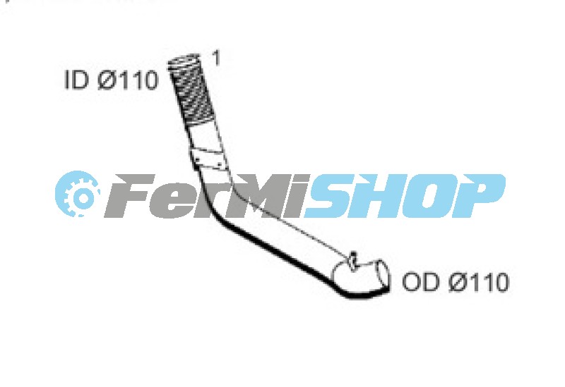 5101167   trubka výfuku - prvý diel Iveco Stralis, Eurostar, Eurotech Cursor