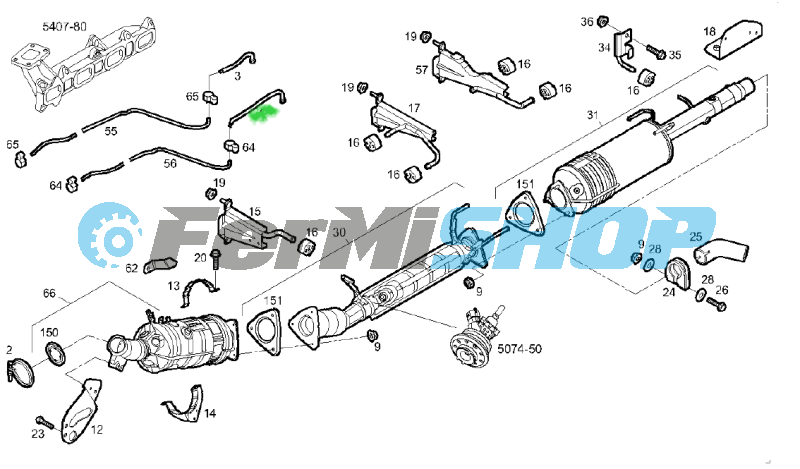 5801553970 trubka výfuku za katalyzátorom Iveco Daily