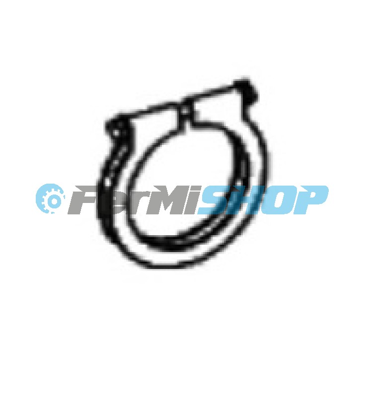 599.0050 spona trubky tlmiča výfuku Iveco Stralis, Trakker, Eurostar, Eurotech