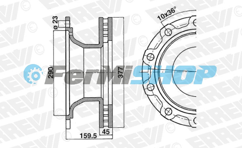713497 kotúč brzdový BPW