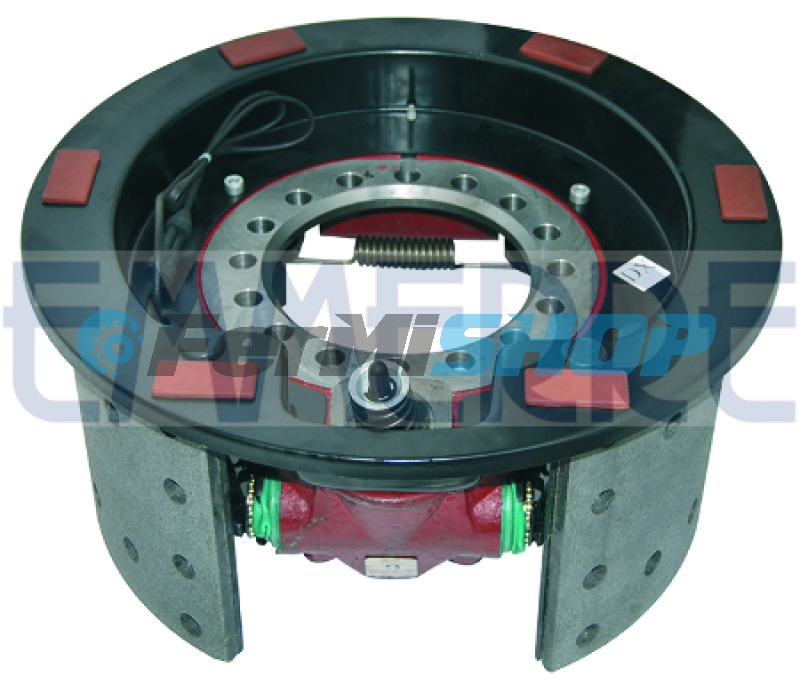 963551 štít brzdy 410x200 ľavý /komplet/  Iveco Eurostar, Eurotech, Trakker ROCKWELL