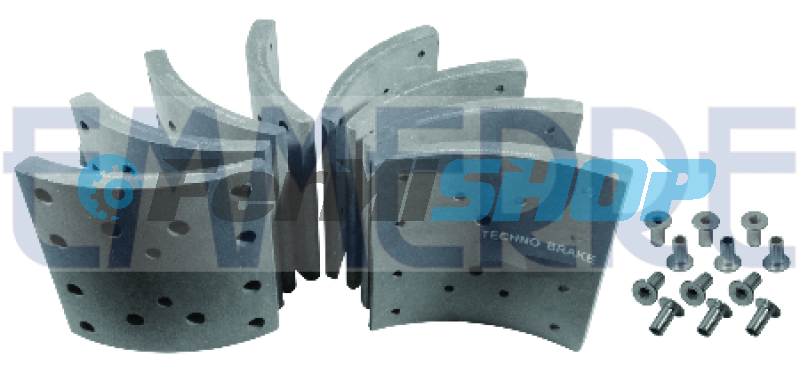 AS5029+20 obloženie brzdové zadné Iveco Trakker, Eurostar, Eurotech +20 200x196x24/15 s nitmi 8x8T16