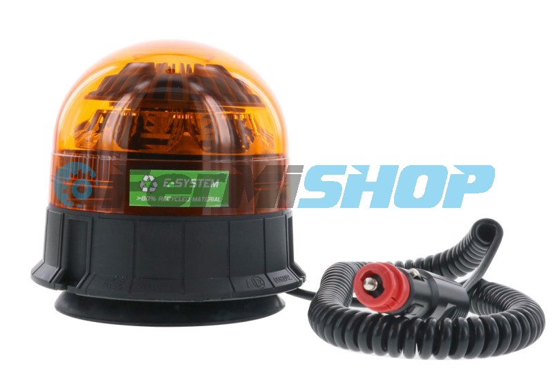 D16153 maják magnetický EKO-LED s dvojitým blikaním s pripojením do zapalovača  10-30V  7W