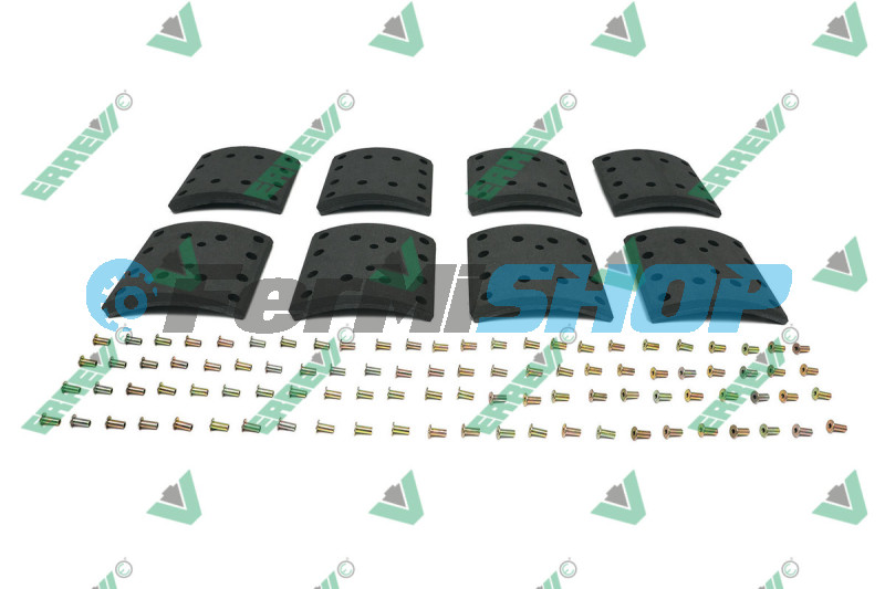 K16192 obloženie brzdové zadné Iveco Trakker, Eurostar, Eurotech /prvý výbrus/ 410x200 -1oversize